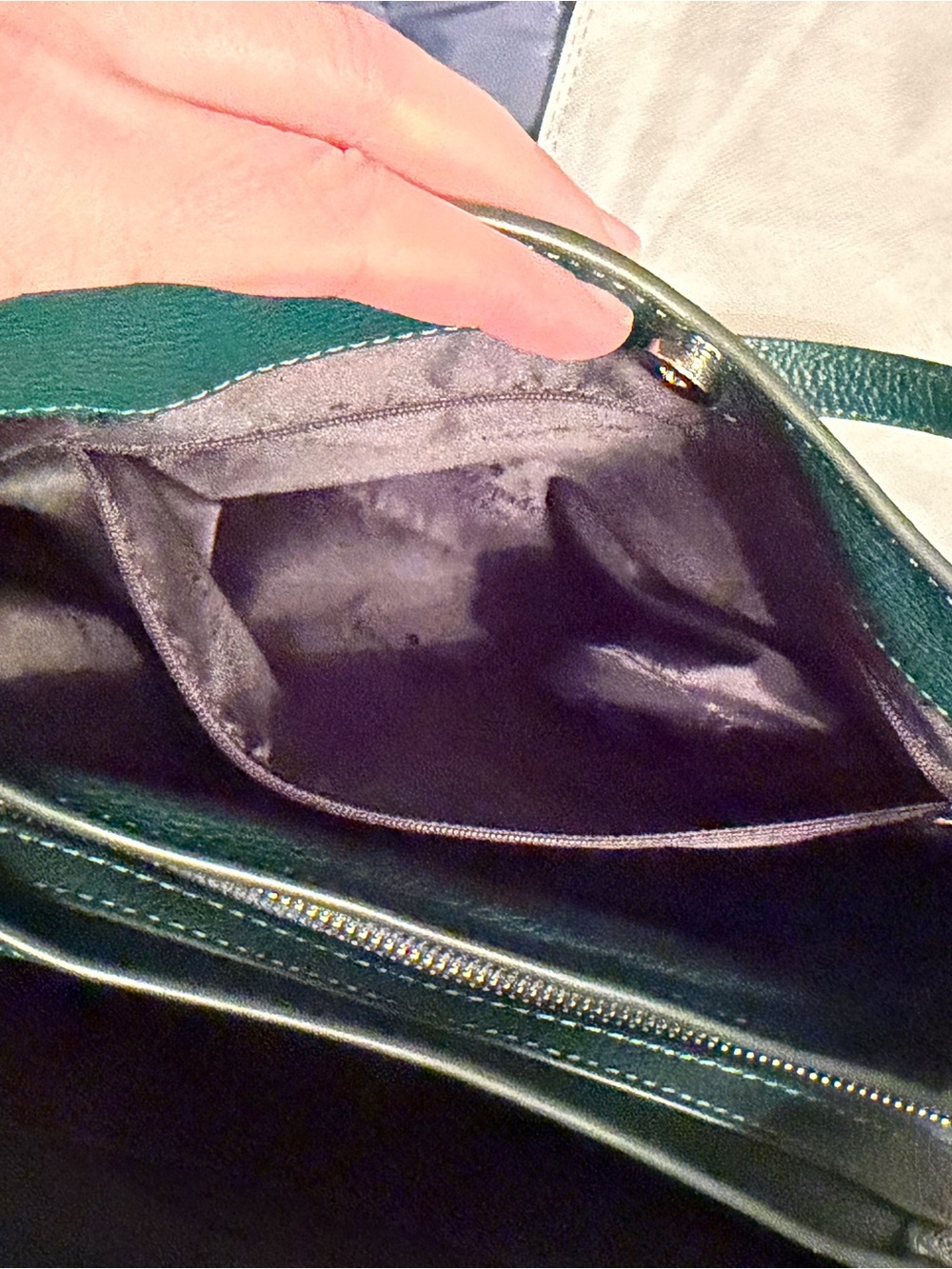 kate spade Teal Green Pebble Leather Shoulder Bag - Picture 6 of 13
